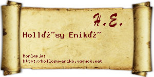 Hollósy Enikő névjegykártya